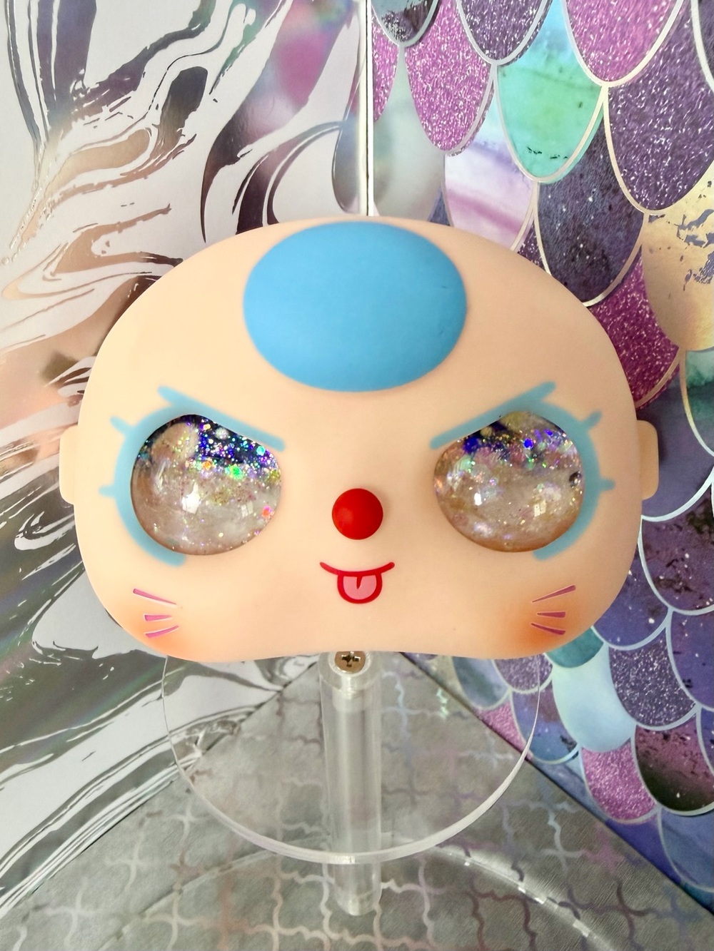 400% BB3 Face Special White Liquid Glitter Eyes Blue Hair
